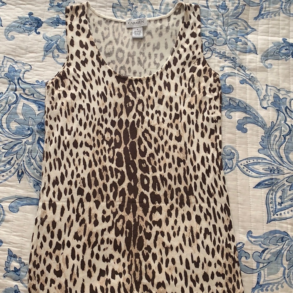 Carmen Marc Valvo leopard print dress